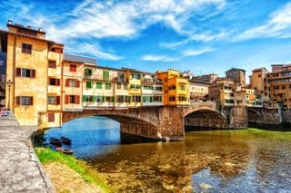 Ponte Vecchio Overlooking the Arno River in Florence