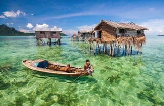 Stilt Houses of the Sea Gypsies at Maiga Island, Malaysia
