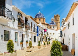 Cobblestone Lane in Altea Old Town