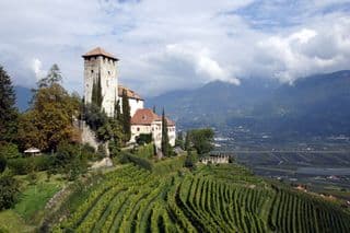Medieval Castle amidst Vineyards in Südtirol, Italy
