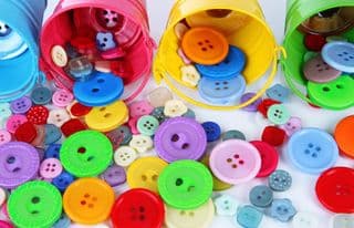 Rainbow of Buttons in Buckets