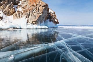 Ice Patterns at Olkhon Island, Lake Baikal, Siberia