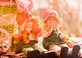 Agricultural-themed Doll Couple
