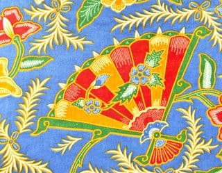 Traditional Malaysian Batik Fan Design