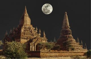 Ancient Pagodas under the Burmese Moon