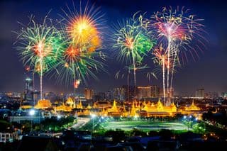 Fireworks Over the Grand Palace in Bangkok