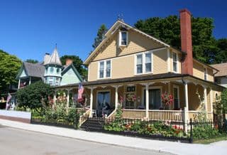 Victorian Homes in Mackinac Island, Michigan