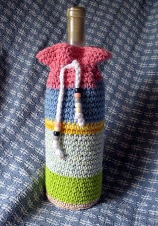 Handcrafted Cotton Wine Bottle Wrap