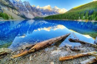 Valley of the Ten Peaks Reflection in Lake Moraine