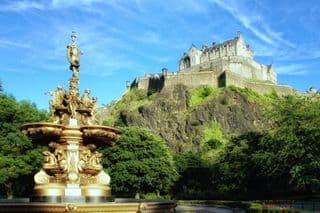Edinburgh Castle Majestically Perched atop a Cliff