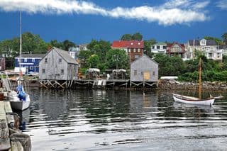 Historic Lunenburg Harbour Scene