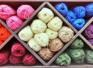 Rainbow Yarn Display
