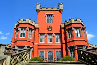 Vibrant Red Castle in the Heart of Bohemia