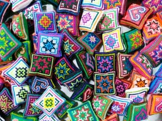 Colorful Cross Stitch Pillow Collection
