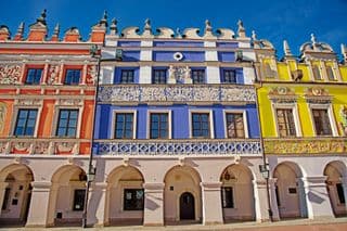 Colorful Renaissance Architecture in Zamosc, Poland