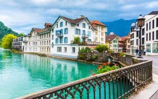 Interlaken Town Along the River