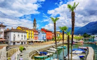Colorful Ascona Old Town by Lake Maggiore