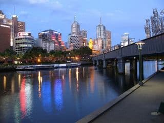 Evening Glow Over Melbourne's Yarra River