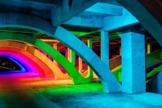 Rainbow-Lit Arches of the King William Bridge
