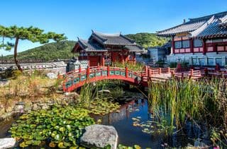 Traditional Korean Pavilion amidst Nature