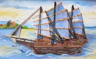 Anchored in the Waves: A Stone Carved Ship