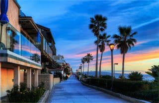 Evening Walk Along the Boardwalk in El Porto, Los Angeles