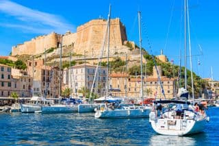 Sailboats at the Historic Bonifacio Harbour
