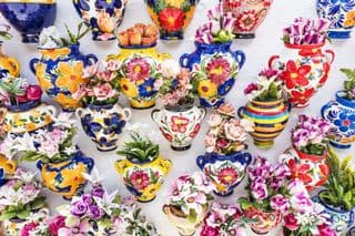 Colorful Ceramic Flower Pots of Mijas