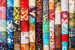 Colorful Quilting Batik Fabric Swatches