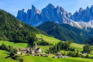 Santa Maddalena Village in the Italian Alps