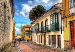 Historic Streets of La Candelaria, Bogotá, Colombia