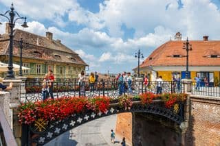 Cathedral Bridge in Sibiu, Romania