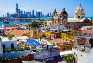 Overlooking the Caribbean: Cartagena's Rooftops and Cathedral