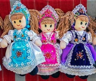 Traditional Hungarian and Romanian Dolls