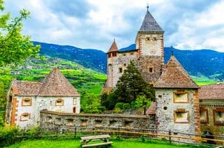 Medieval Fortress amidst Alpine Splendor