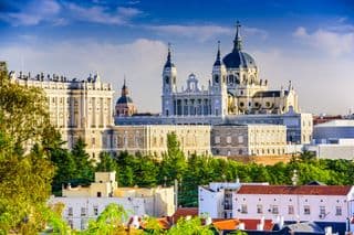 Royal Palace of Madrid under Blue Skies