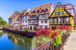 Half-Timbered Houses along the Canals of Petite Venise, Colmar, France