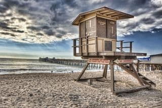 Lifeguard Tower 1 under Dramatic Clouds