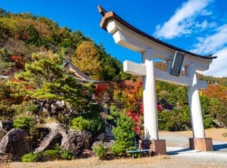 Autumnal Shrine Gate at Mount Yoshino