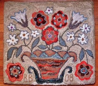 Traditional Hooked Floral Pattern