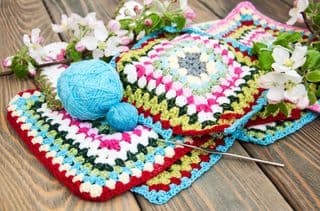 Colorful Crochet Granny Squares