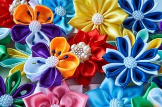 Colorful Handcrafted Flower Hair Clips