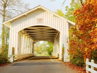 Larwood Covered Bridge Autumn Splendor
