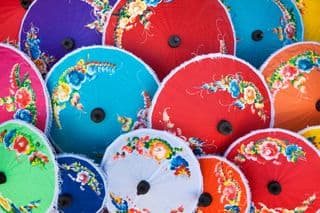 Vibrant Hand-Painted Umbrellas of Bo Sang