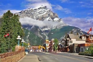 Banff Avenue in Banff National Park