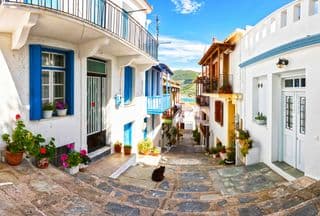 Narrow Alley in Andros Town