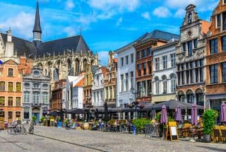 Historic Grote Markt in Mechelen, Belgium