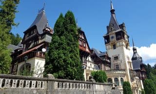 Regal Peles Castle in the Carpathian Mountains