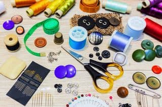 Assorted Sewing Supplies Array