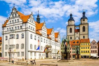 Historic Square in Wittenberg, Germany